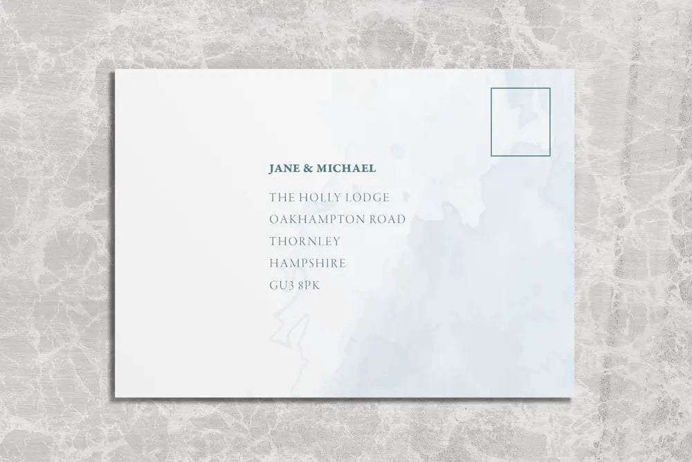 RSVP Card Blue Floral