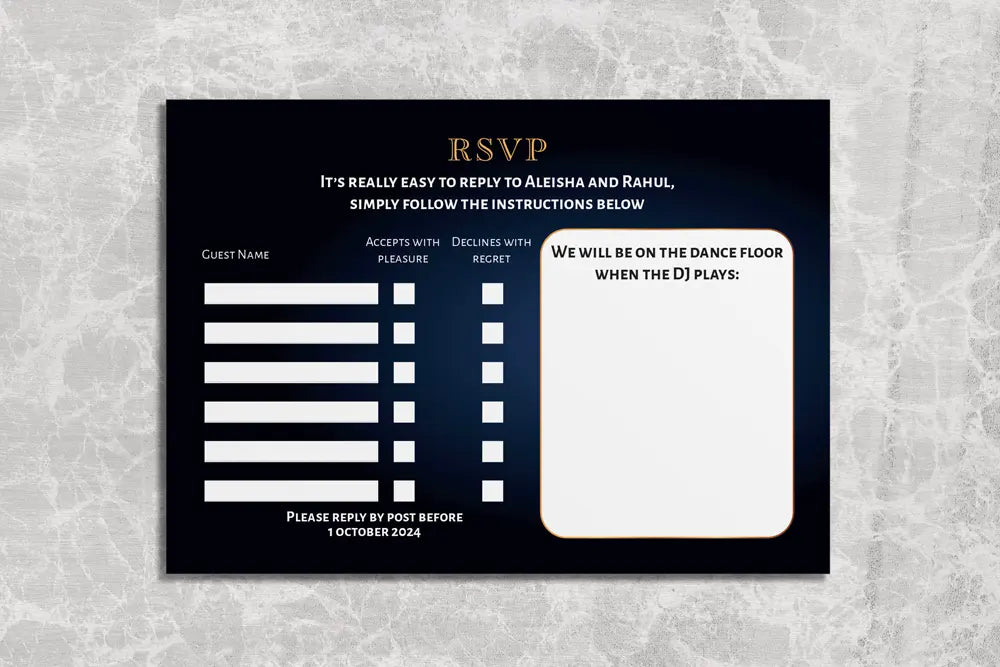 RSVP Card Chalka