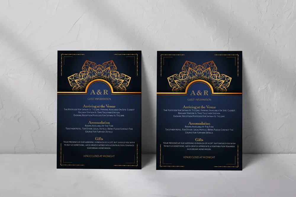 Guest Information & QR code Card Chalka