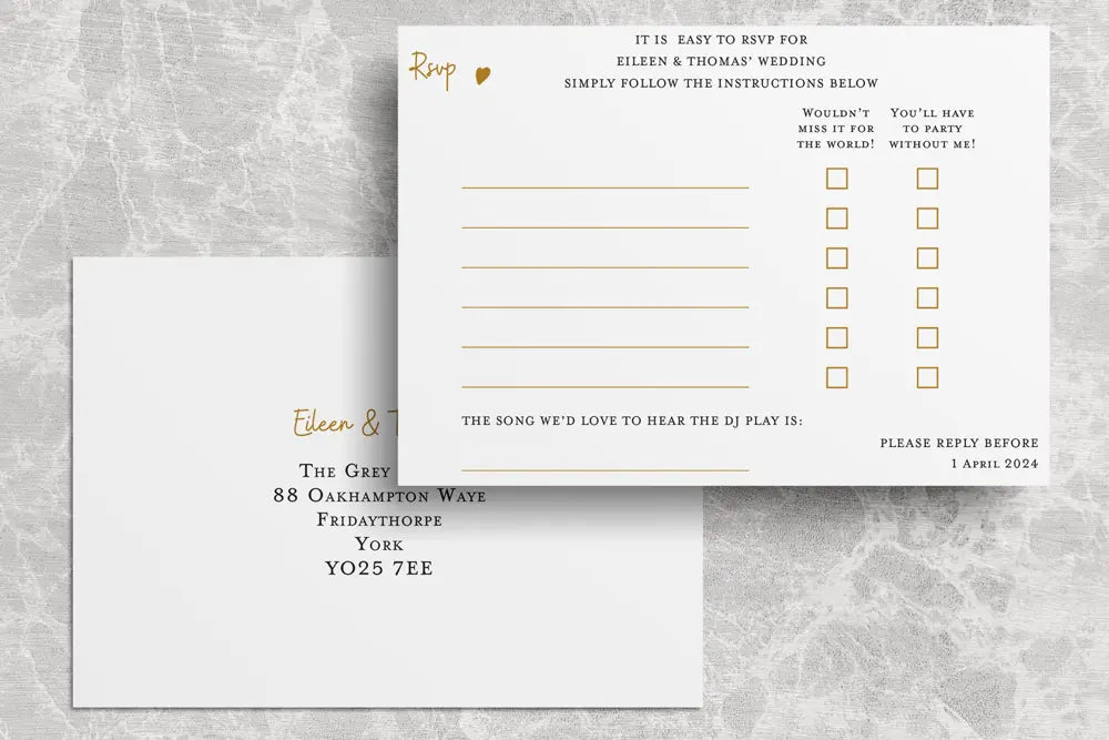 RSVP Card Fallen For You