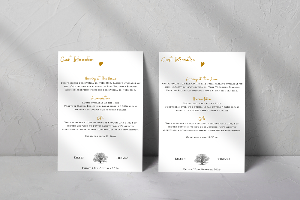 Guest Information Card