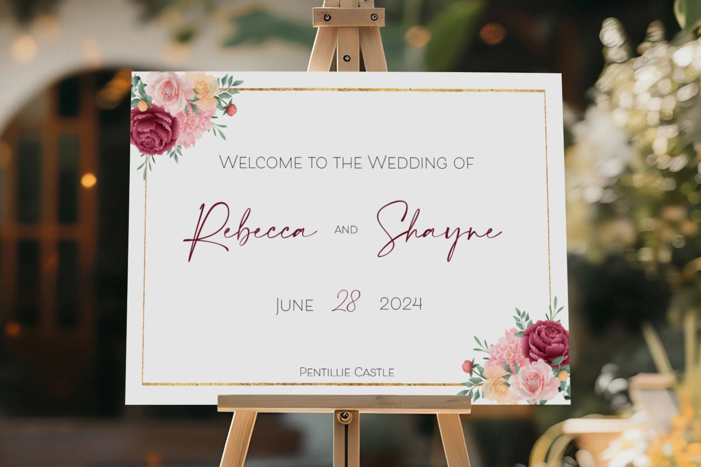 Welcome Sign Floral