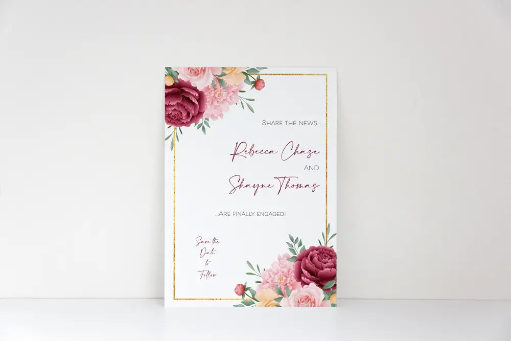 Engagement Announcement Floral
