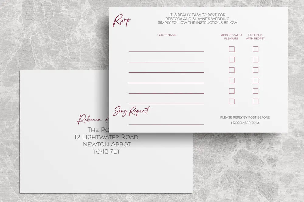 RSVP Card Floral