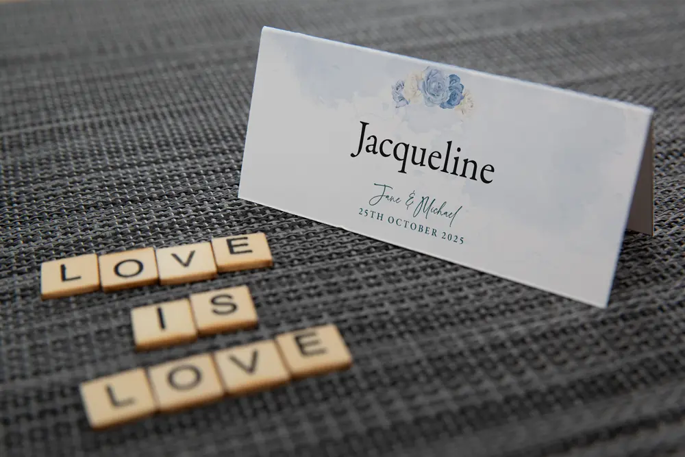 Place cards Blue Floral