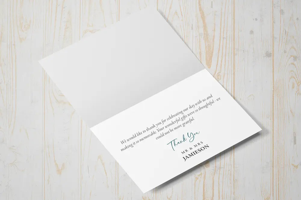 Thank You Card Blue Floral