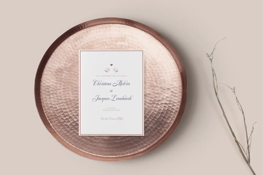 Engagement Announcement Lovebirds