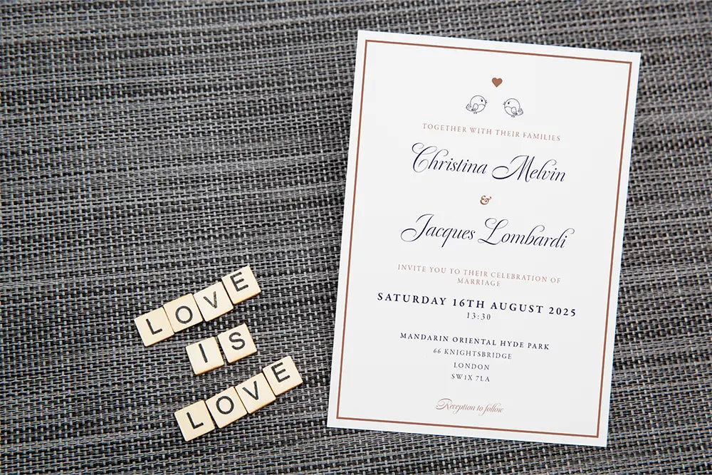 Wedding Invitation Card Lovebirds