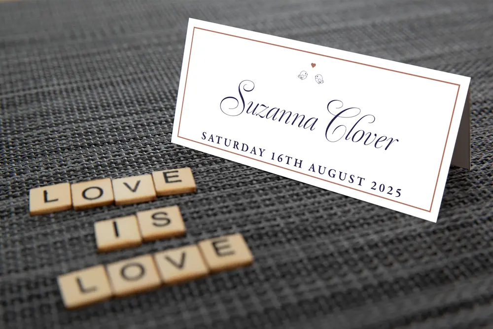 Place cards Lovebirds