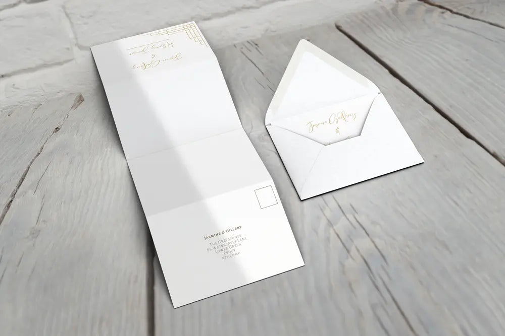 Accordion Wedding Invitation Lovestract