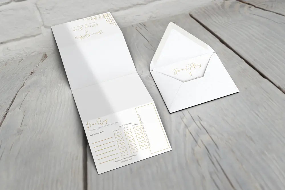 Accordion Wedding Invitation Deluxe Lovestract