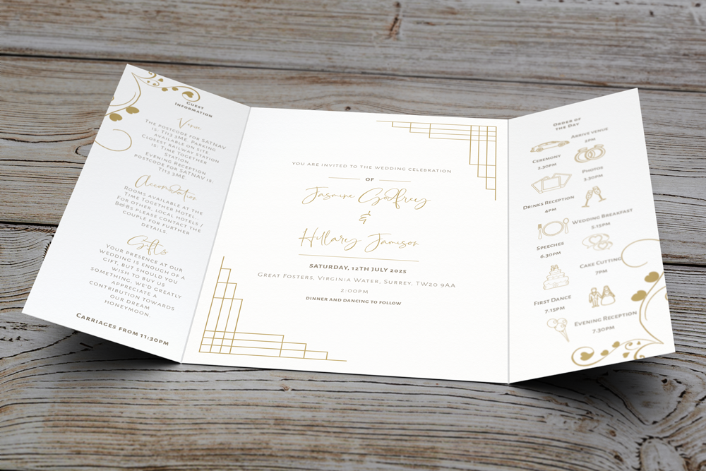 Gatefold Wedding Invitation