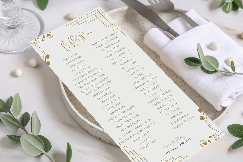 Buffet Menu Lovestract