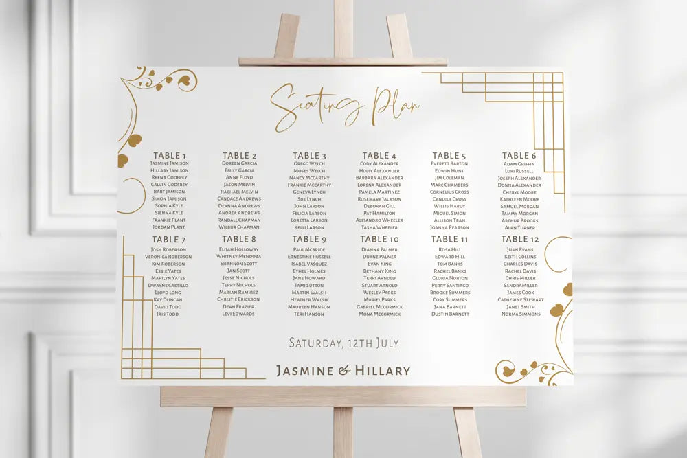 Seating Plan Sign Lovestract