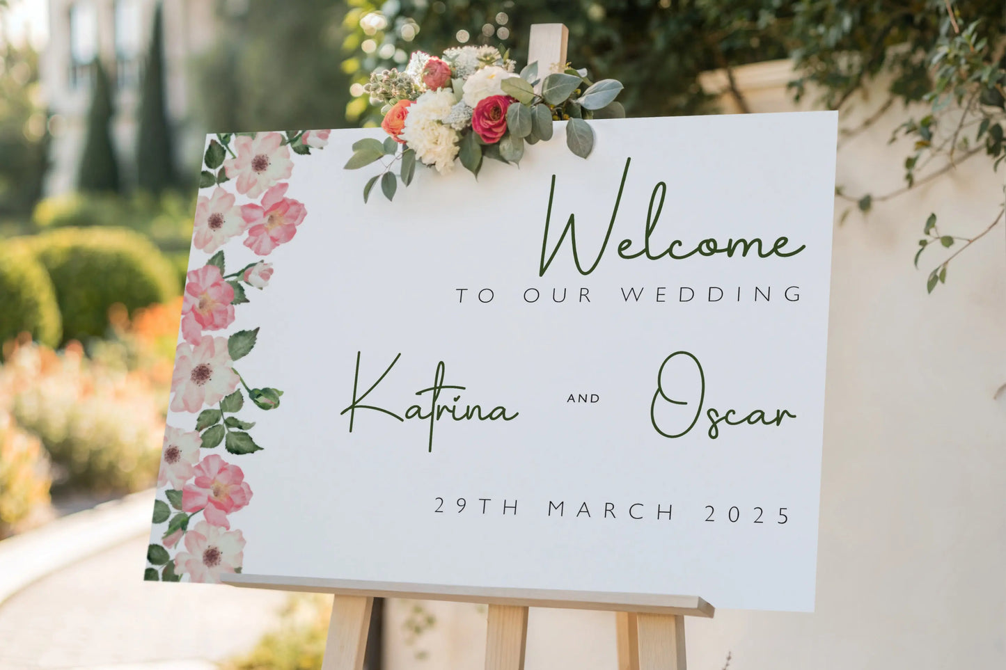 Welcome Sign Olive Petal