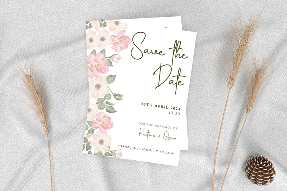 Save the Date Olive Petal