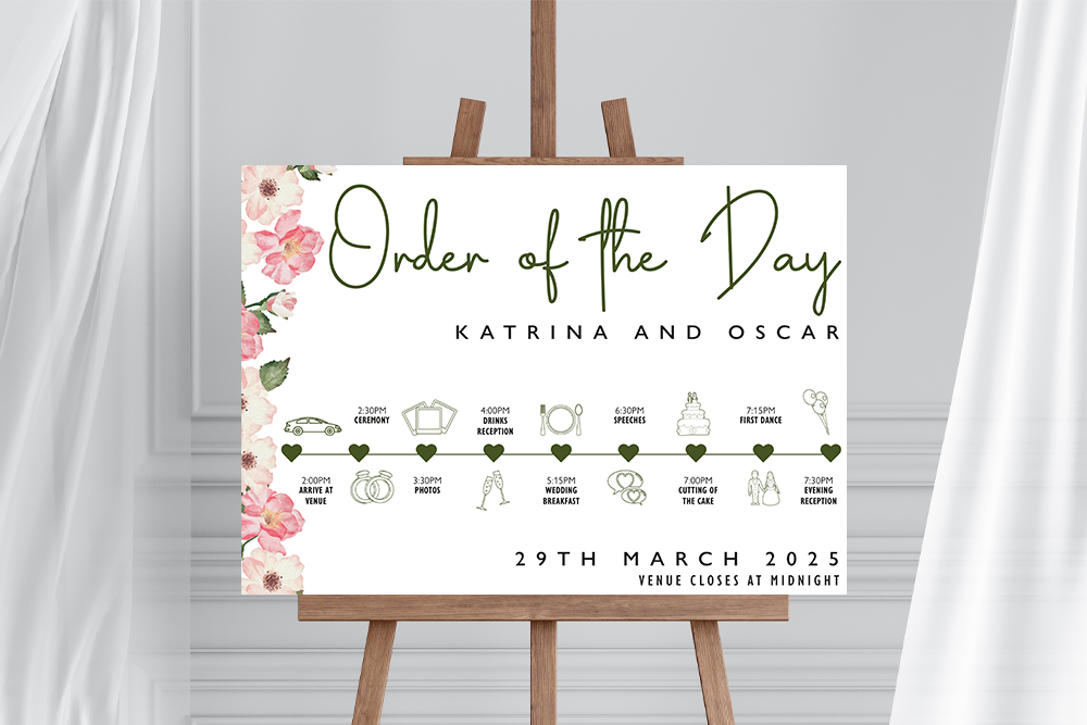 Order of the Day Sign
