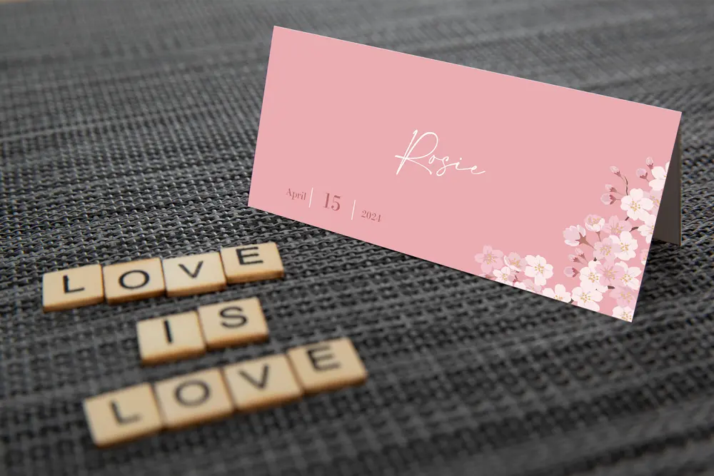 Place cards Pink Blossom