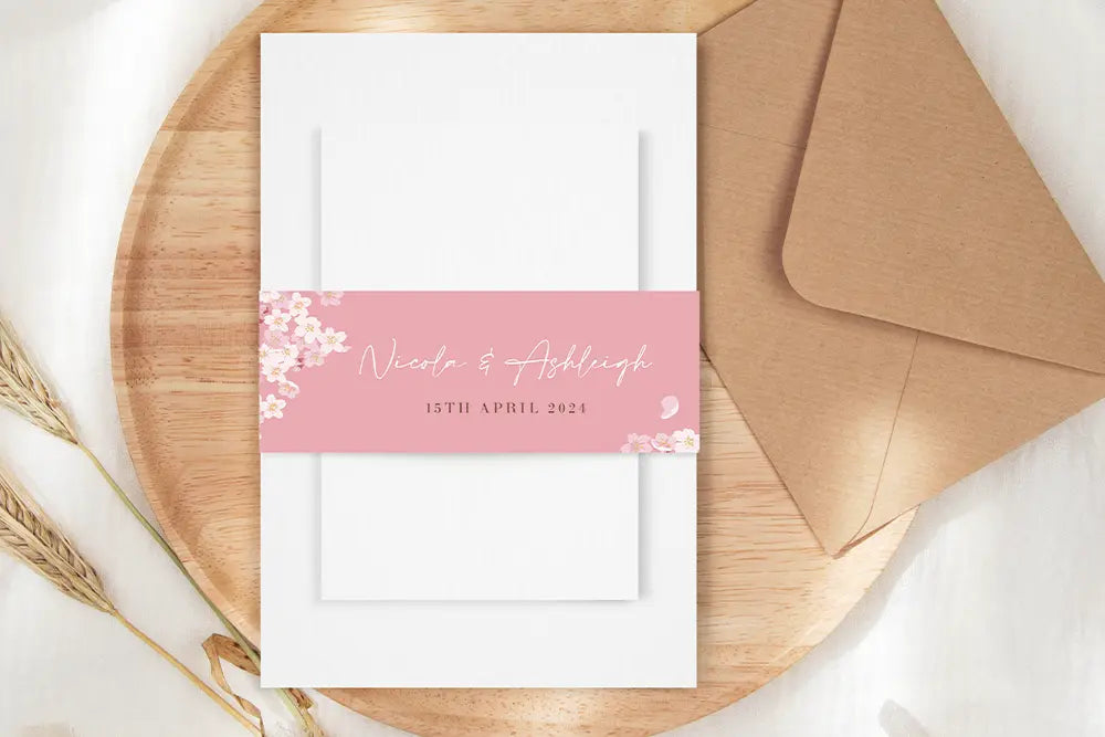 Invitation Wrap Pink Blossom
