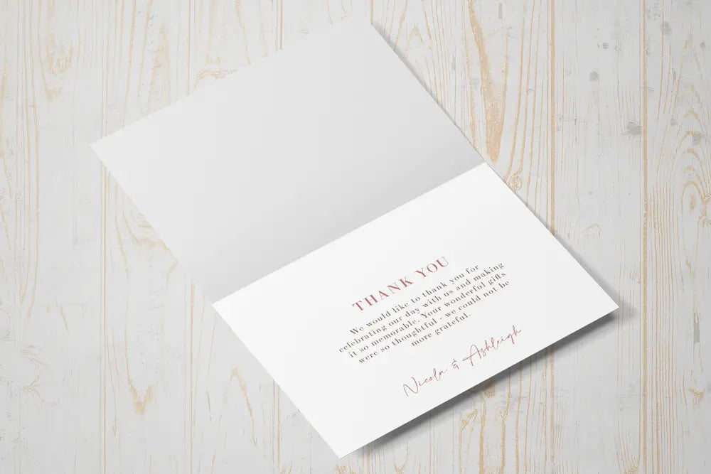 Thank You Card Pink Blossom