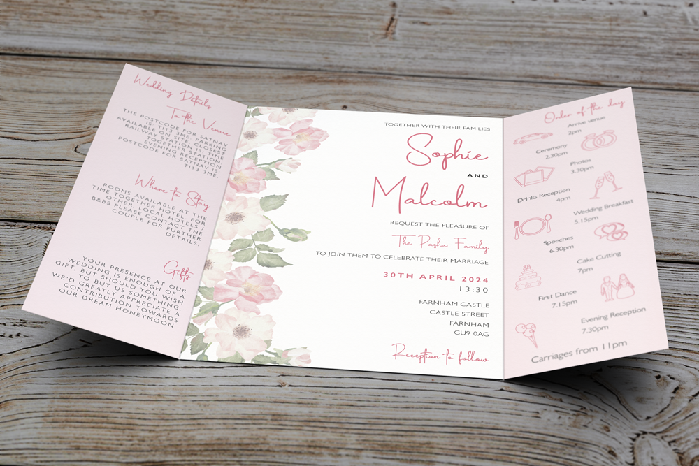Gatefold Wedding Invitation