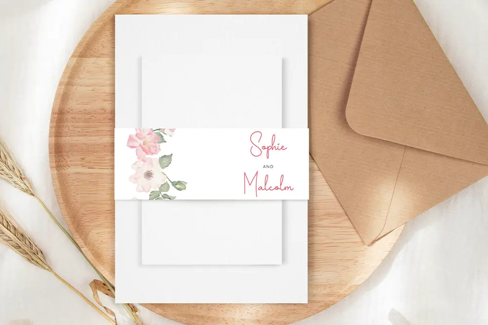 Invitation Wrap Pink Petal