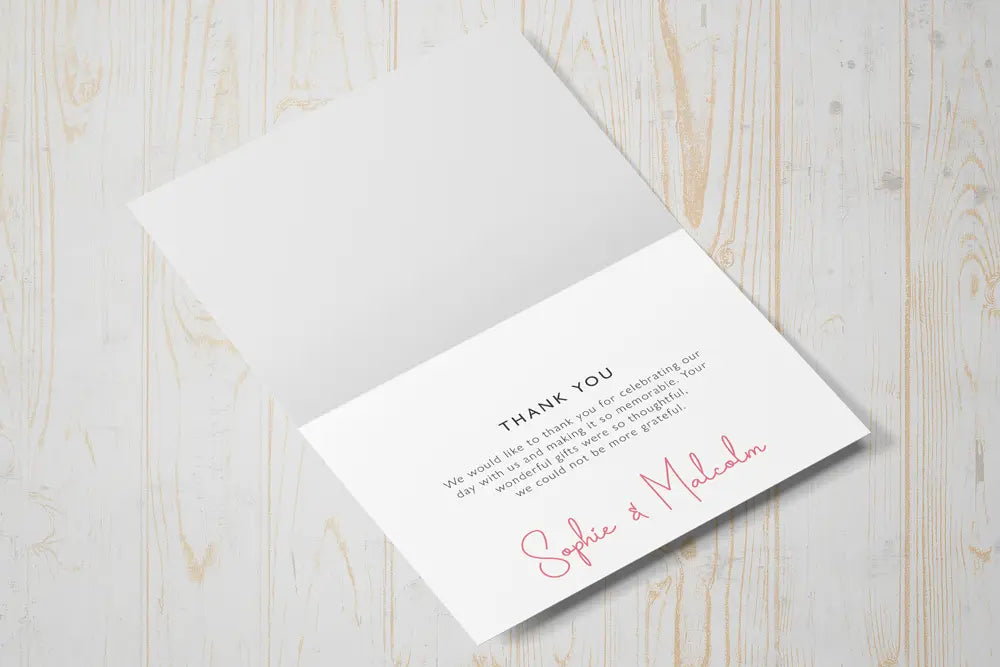 Thank You Card Pink Petal