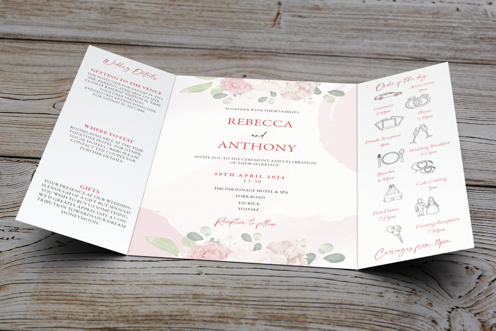Gatefold Wedding Invitation