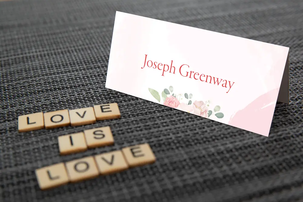 Place cards Rose