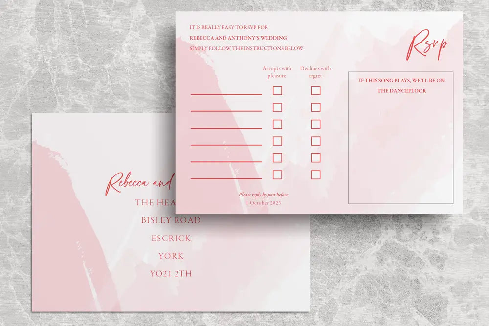RSVP Card Rose