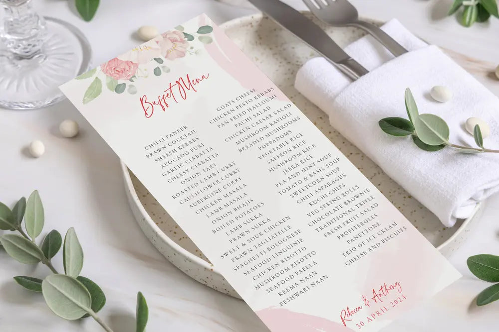 Buffet Menu Rose