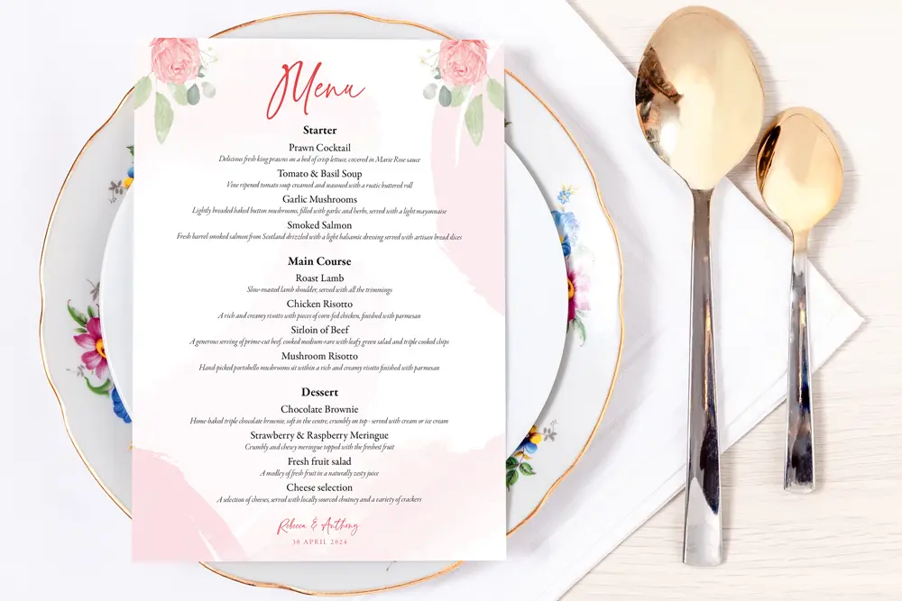 Set Menu Rose