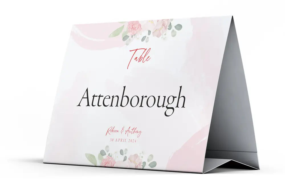 Table Name Sign Rose
