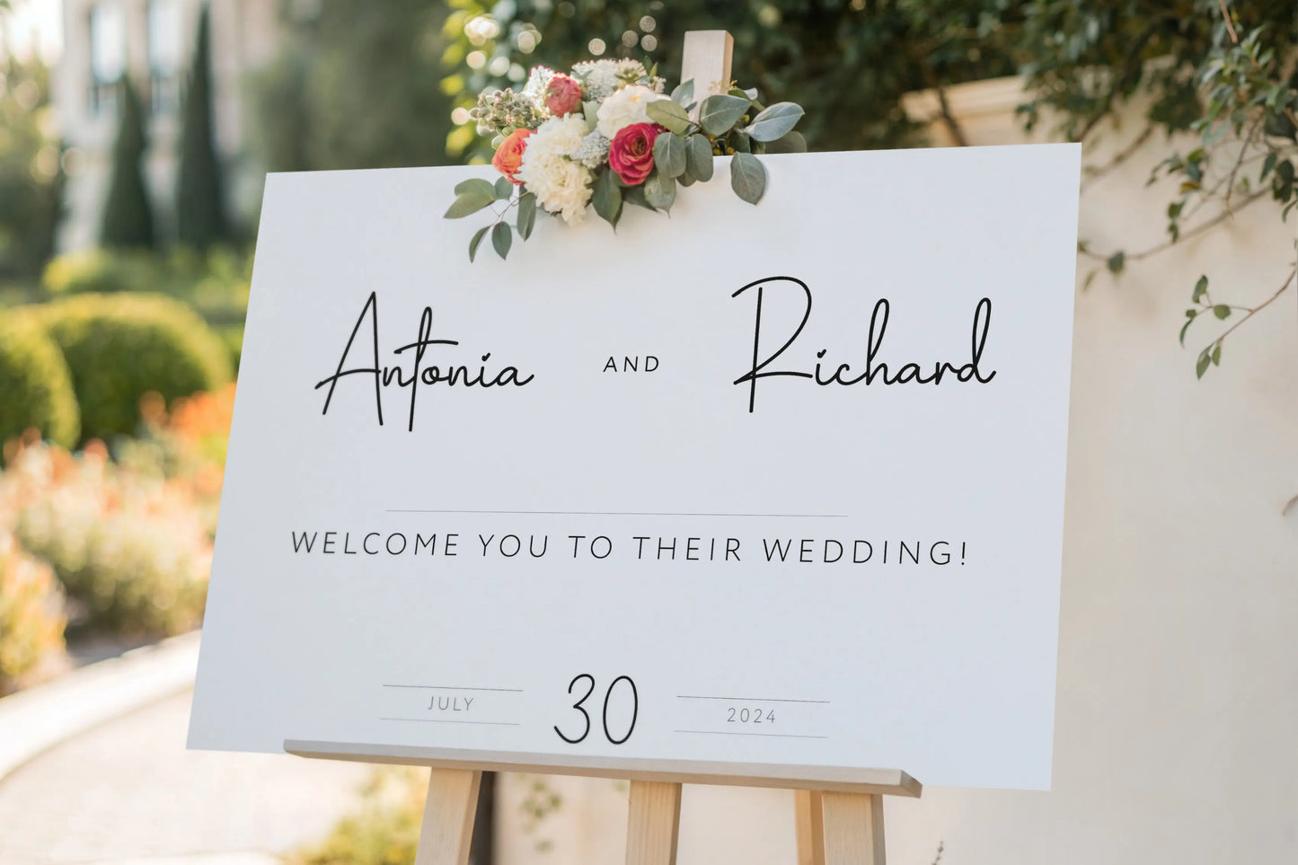 Welcome Sign Signature