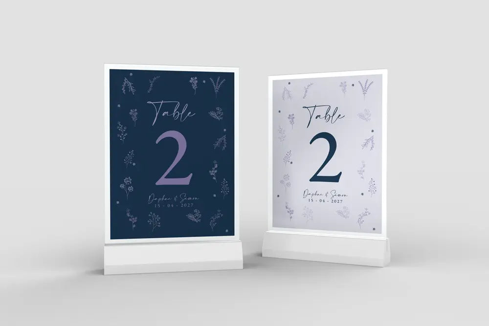 Table Number Sign Mayfair