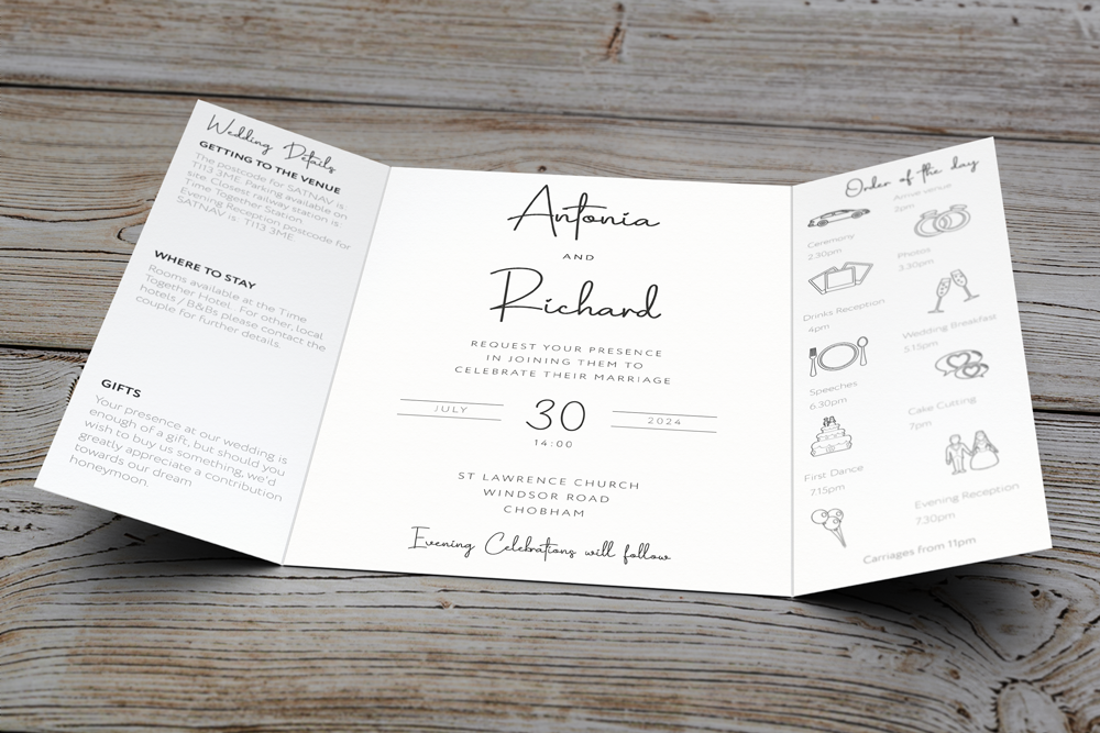 Gatefold Wedding Invitation