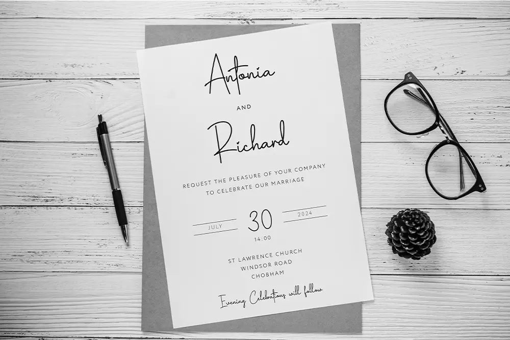 Wedding Invitation Card Signature