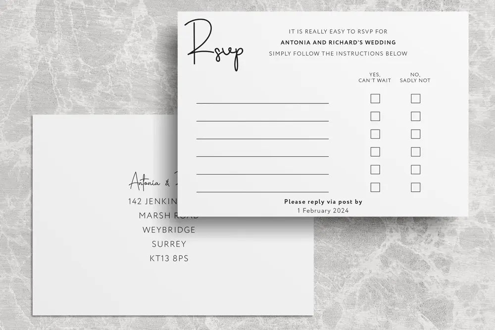 RSVP Card Signature