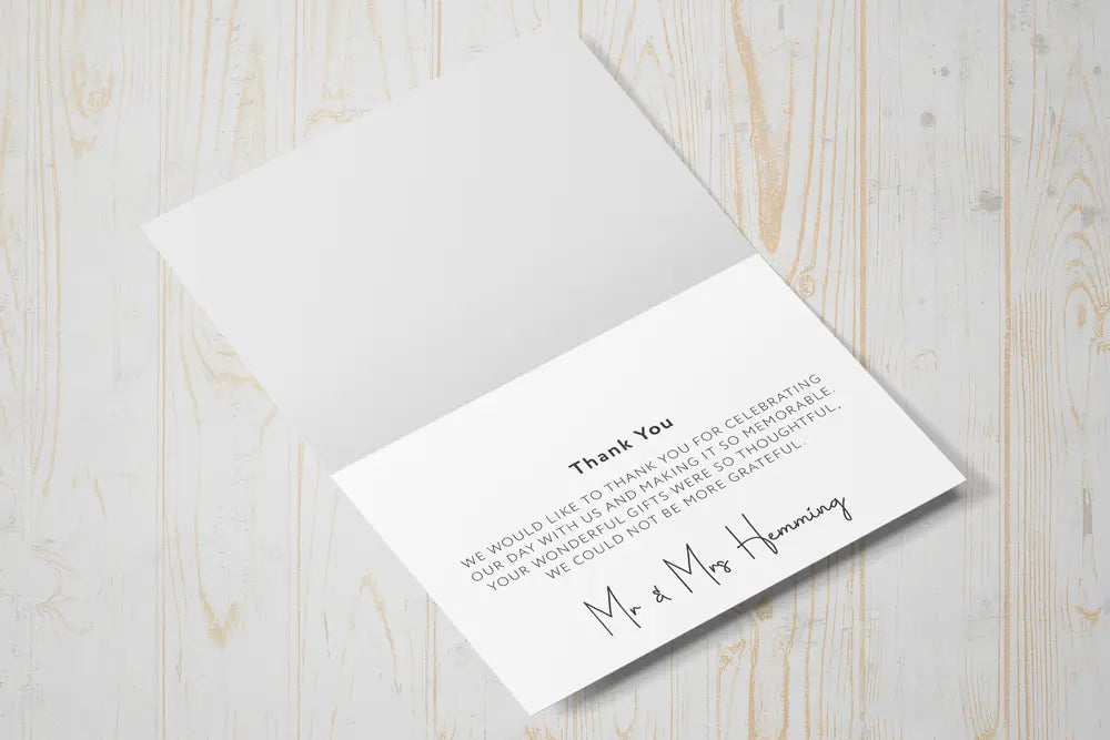 Thank You Card Signature