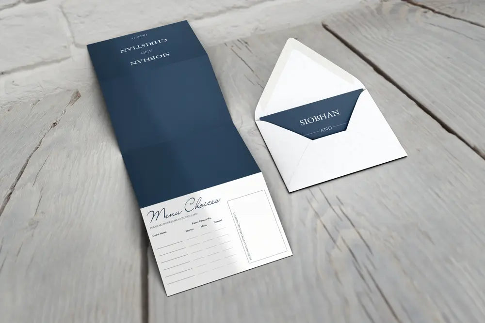 Accordion Wedding Invitation Deluxe Something Blue