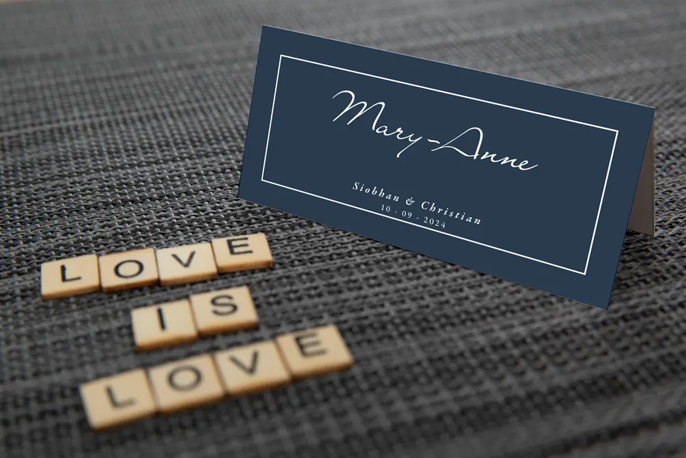 Place cards Something Blue