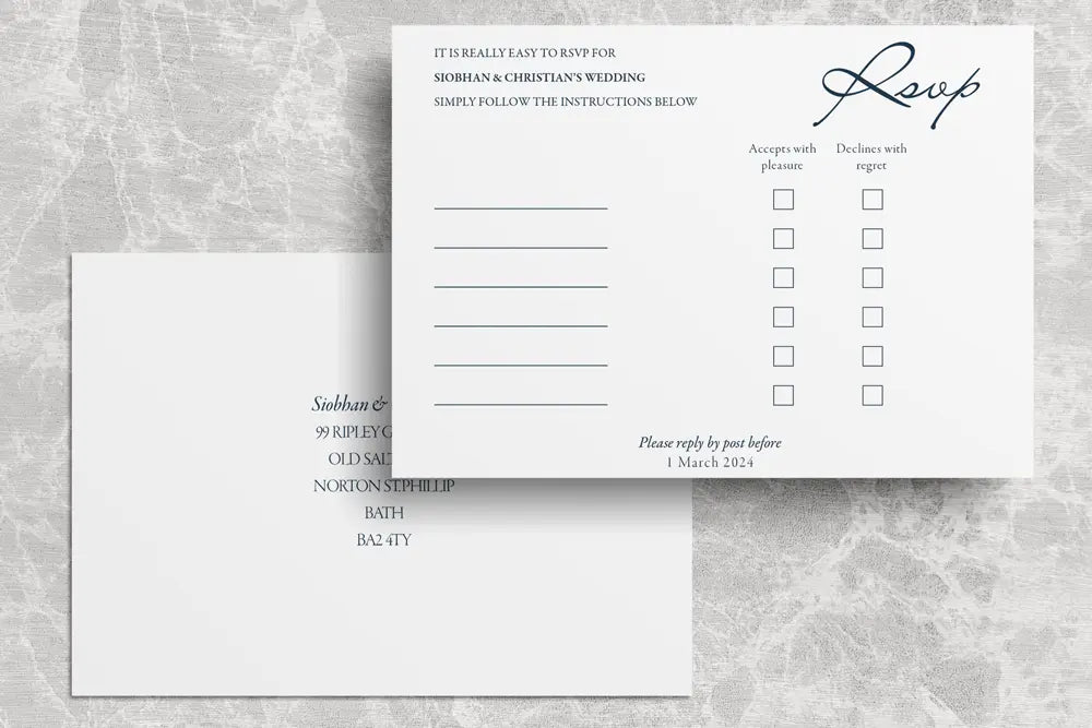 RSVP Card Something Blue