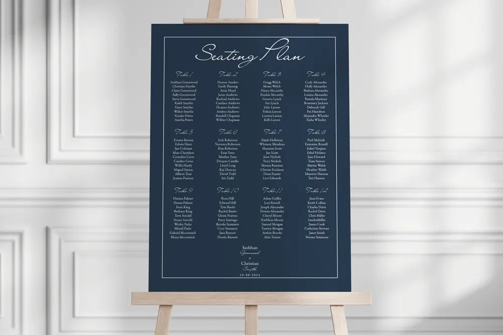 Seating Plan Sign Something Blue