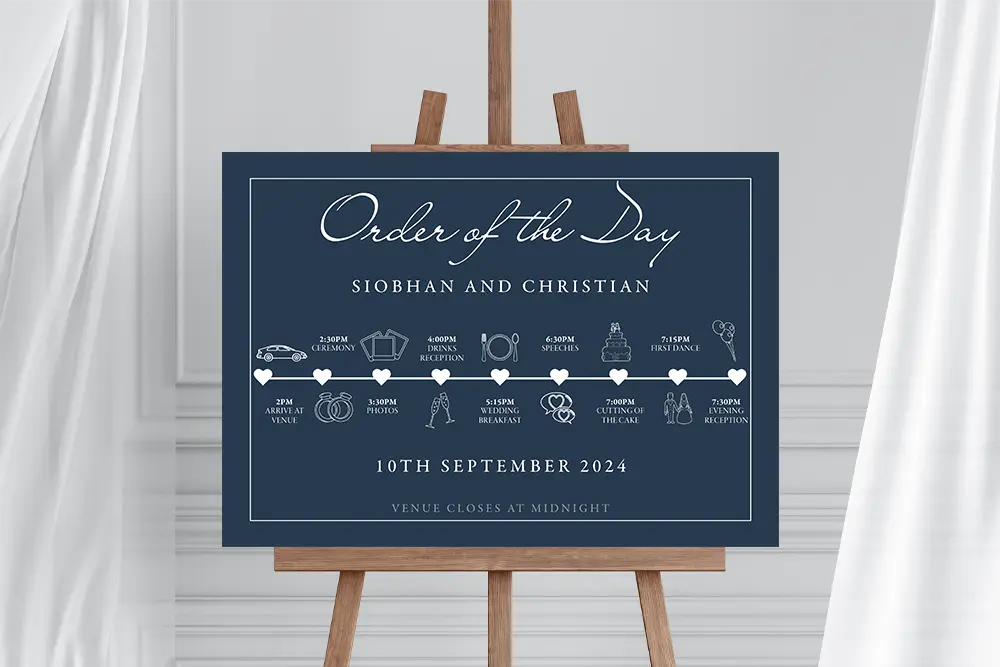 Order of the Day Sign Something Blue