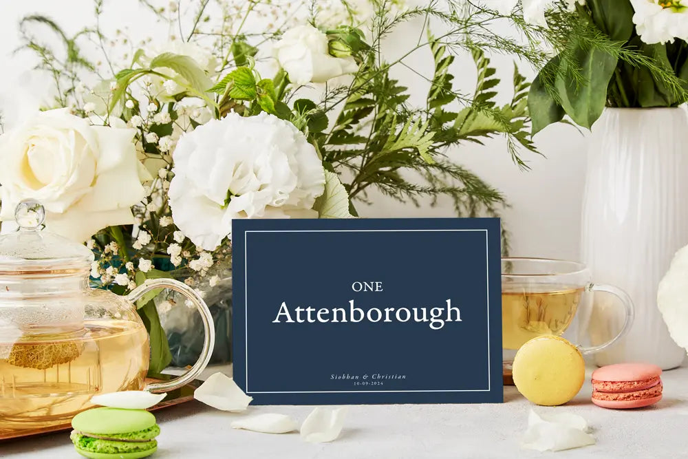 Table Name & Number Sign Something Blue