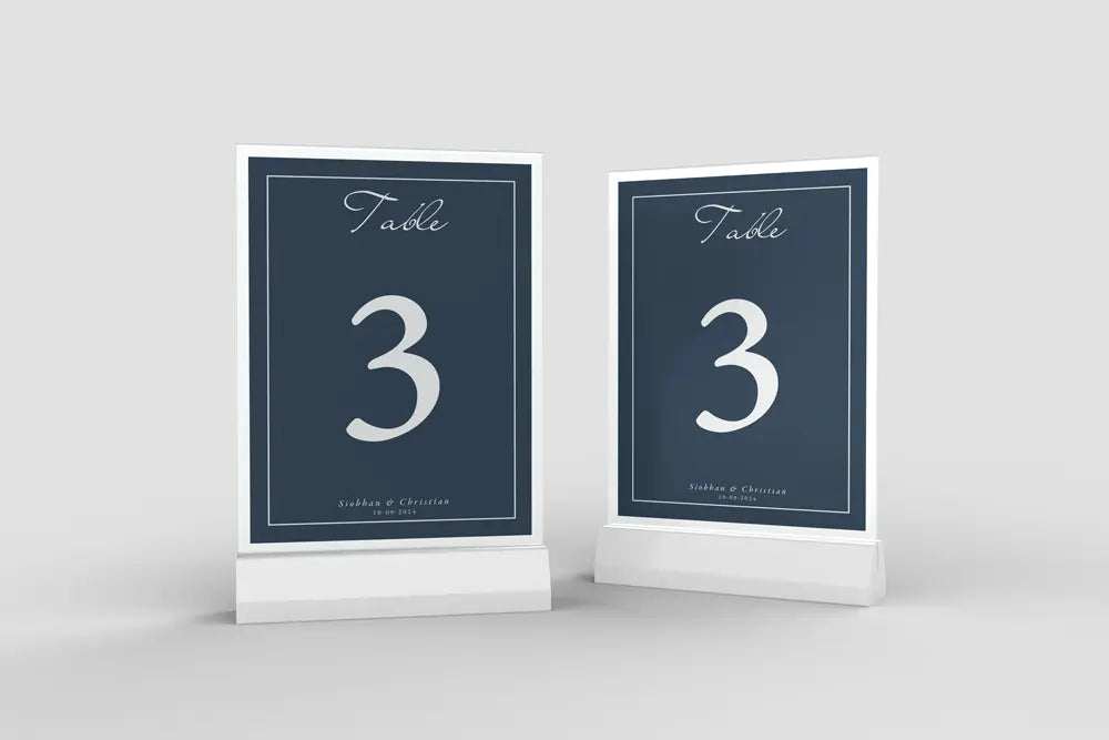 Table Number Sign Something Blue