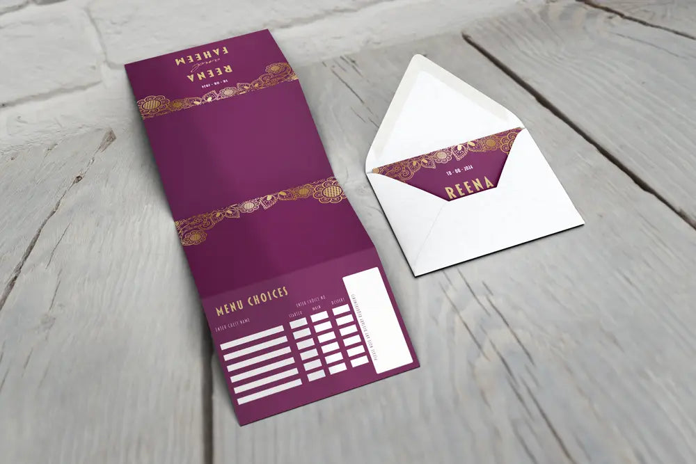 Accordion Wedding Invitation Deluxe Sundar
