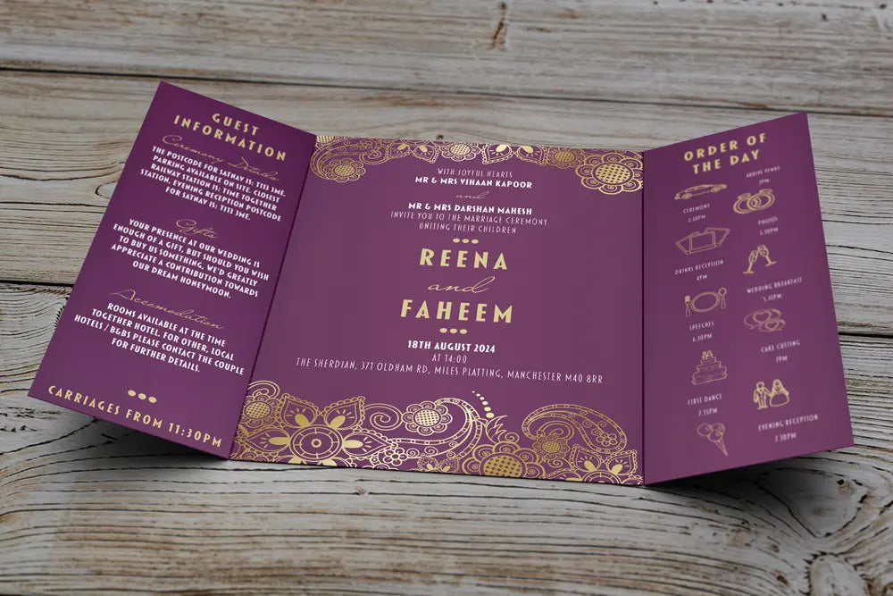 Gatefold Wedding Invitation Sundar