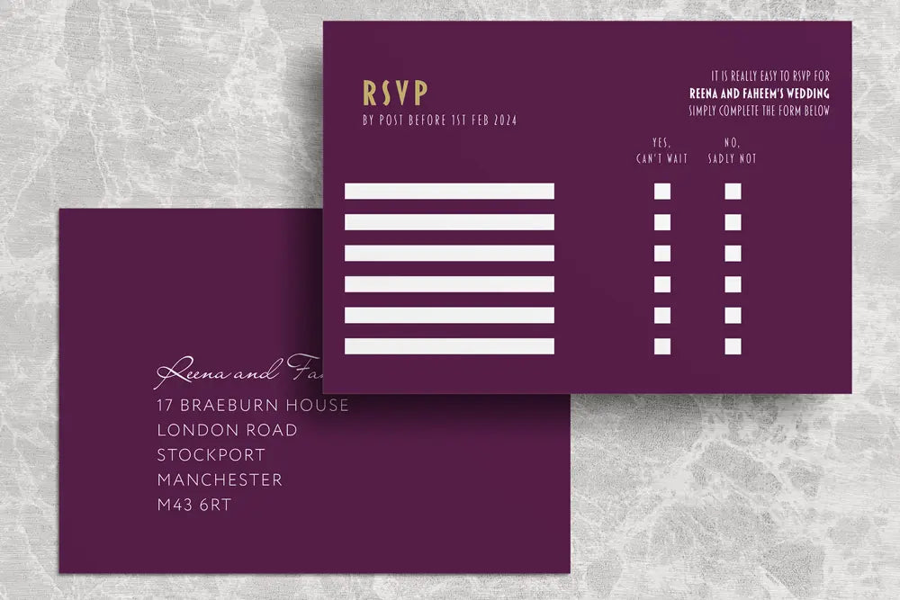 RSVP Card Sundar