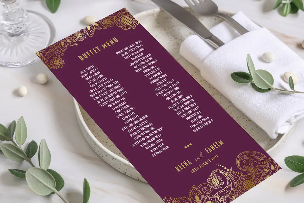 Buffet Menu Sundar